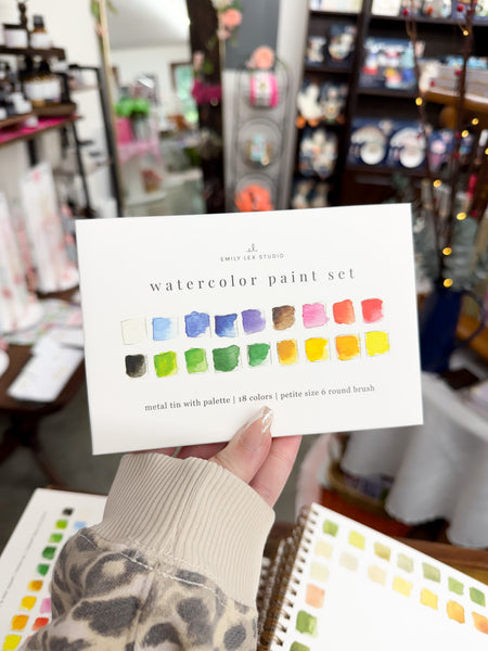 Watercolor Paint Set - 18 Colors with Brush