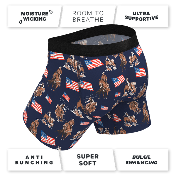 Shinesty Americana Cowboy Ball Hammock® Pouch Underwear With Fly - The Bootstraps & Chaps