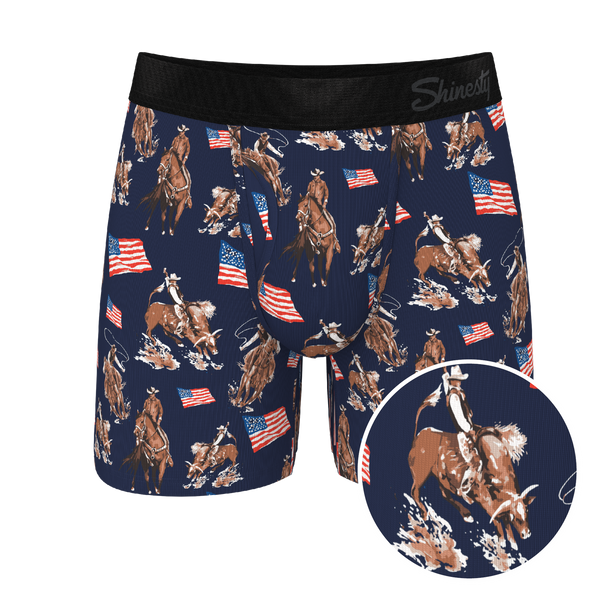 Shinesty Americana Cowboy Ball Hammock® Pouch Underwear With Fly - The Bootstraps & Chaps