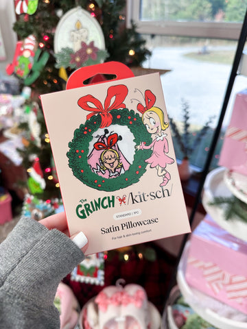 The Grinch x KITSCH Satin Pillowcase in Cindy Lou Who