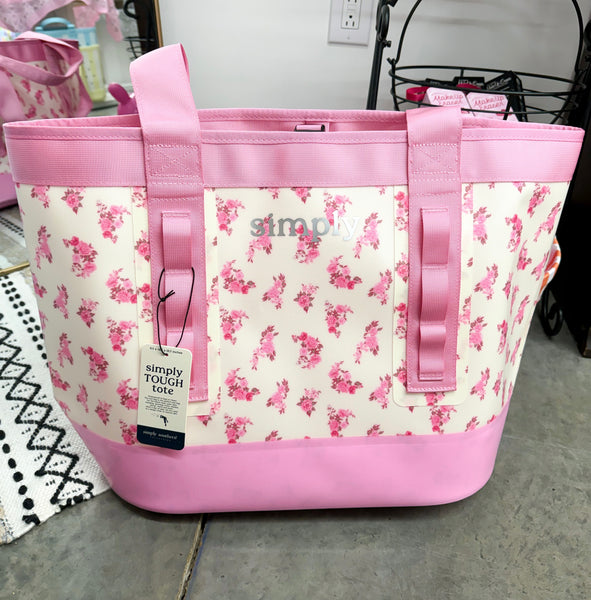 Simply Southern Tough Tote - Pink Floral