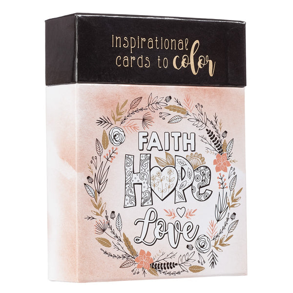 Faith Hope Love Coloring Cards