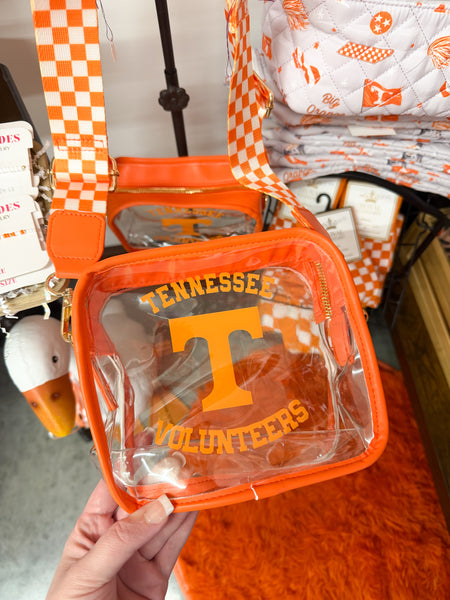 Tennessee Volunteers Orange Clear Crossbody Bag