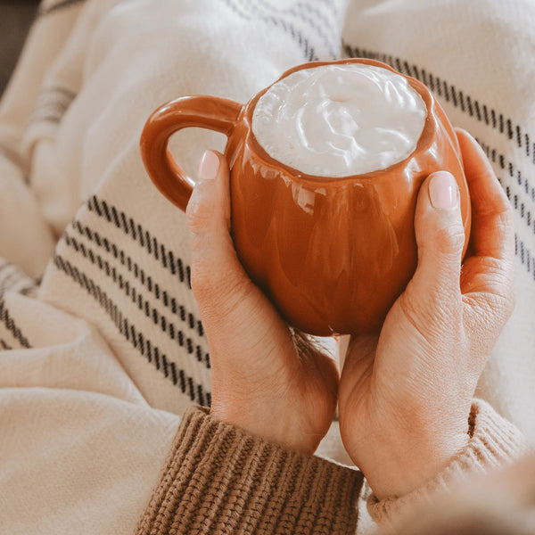 19 oz Orange Pumpkin Ceramic Mug