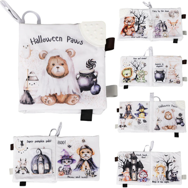 Ali+Oli Baby Cloth Crinkle Book – Halloween Paws