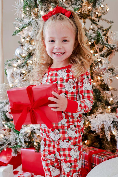 Caden Lane | Christmas Bamboo Two-Piece Pajama Set - Cozy Claus
