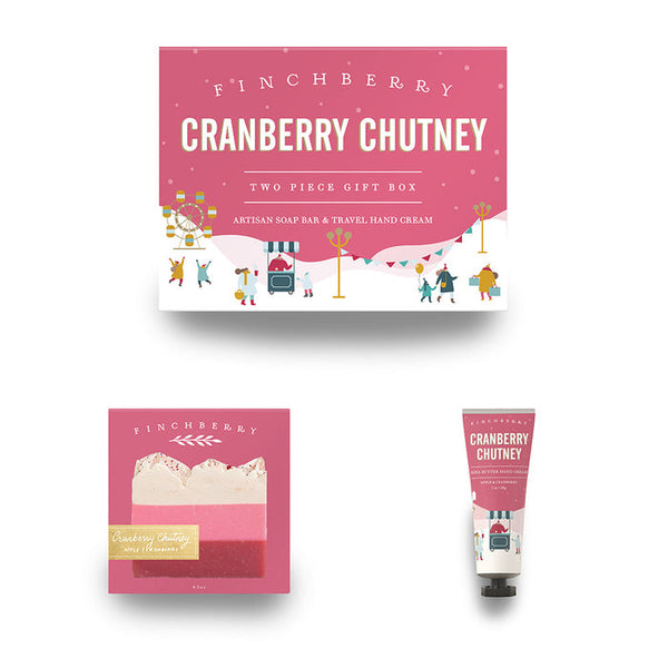 FinchBerry Holiday Cranberry Chutney - 2 Piece Gift Set