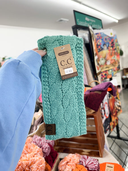 Solid Cable Knit CC Head Wrap