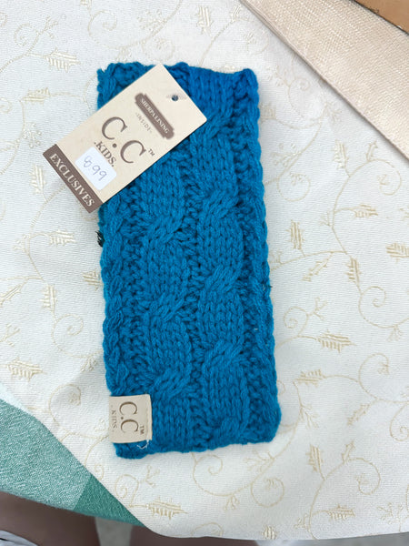 KIDS' Solid Cable Knit CC Head Wrap