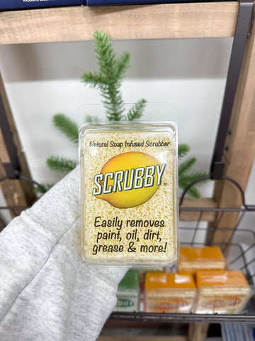 Scrubby Soap - Natural Soap Infused Scrubber - Lemon