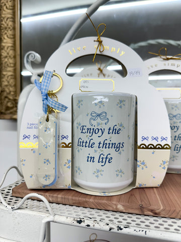 Simply Southern Mug + Keychain Gift Set - Enjoy the Little Things in Life