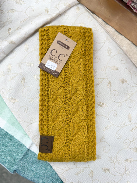 Solid Cable Knit CC Head Wrap