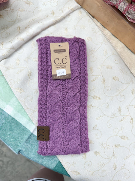 Solid Cable Knit CC Head Wrap