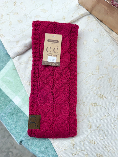Solid Cable Knit CC Head Wrap