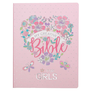 Pink Floral Heart Flexcover My Creative Bible for Girls - an ESV Journaling Bible