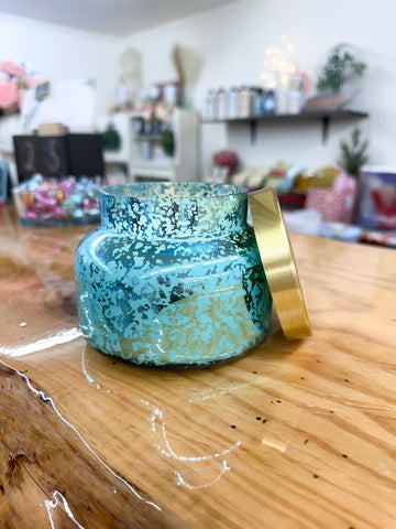 Capri Blue Volcano - 19 oz Aqua Opaline Jar - *Limited Edition EXCLUSIVE*