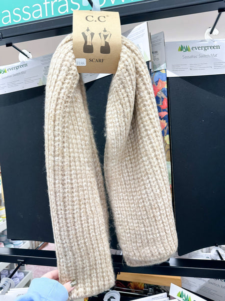 Soft Ribbed Oblong CC Scarf