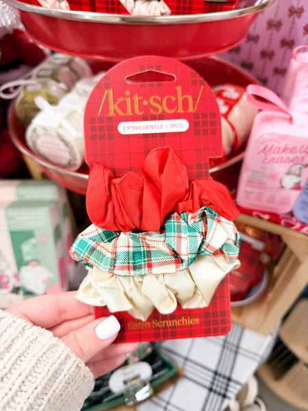 Holiday Scrunchies 3pc Set - Multi-Color