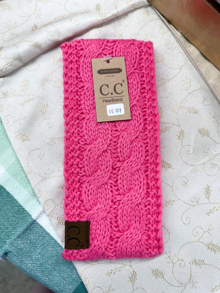 Solid Cable Knit CC Head Wrap