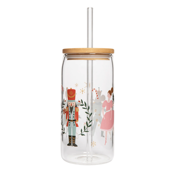 Nutcracker 17 oz Glass Cup