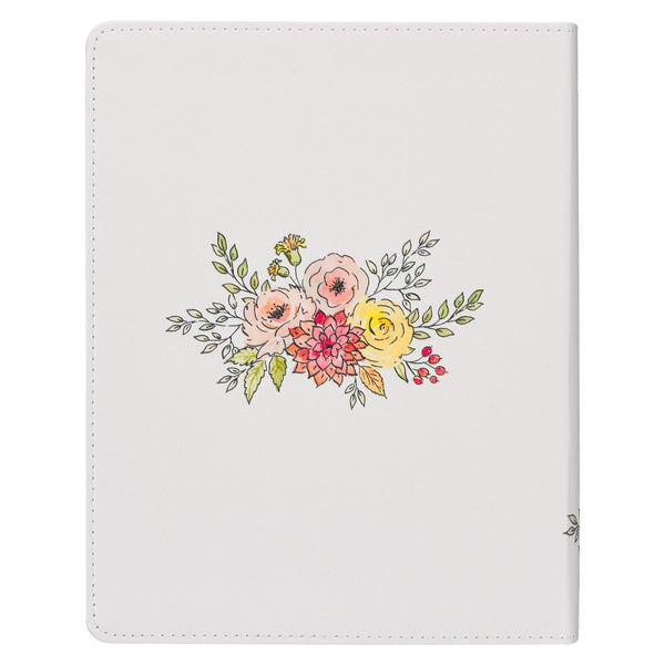 Pearlized White Faux Leather KJV My Creative Bible
