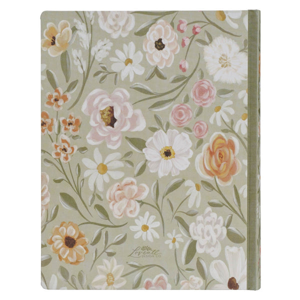 Sage Green Floral Hardcover Amelia Collection Large Print King James Version Note-taking Bible - Luke 22:42