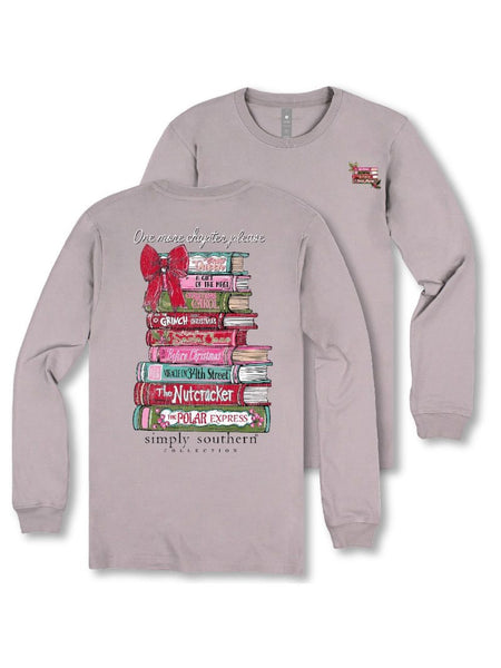 Simply Southern Long Sleeve Shirt - Christmas Book Stack