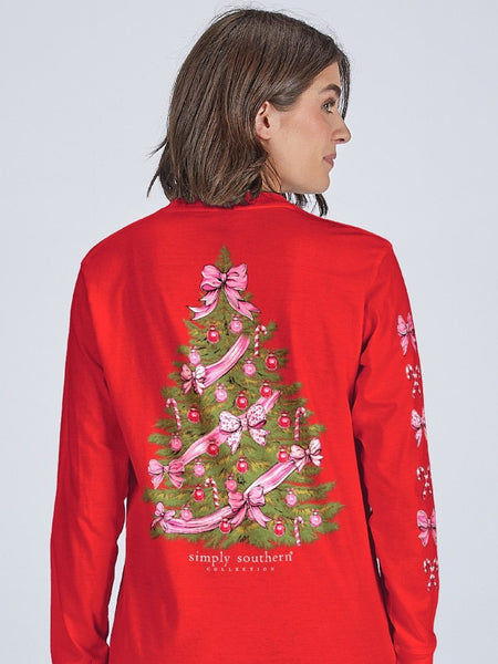 Simply Southern Long Sleeve Shirt - Red Tree