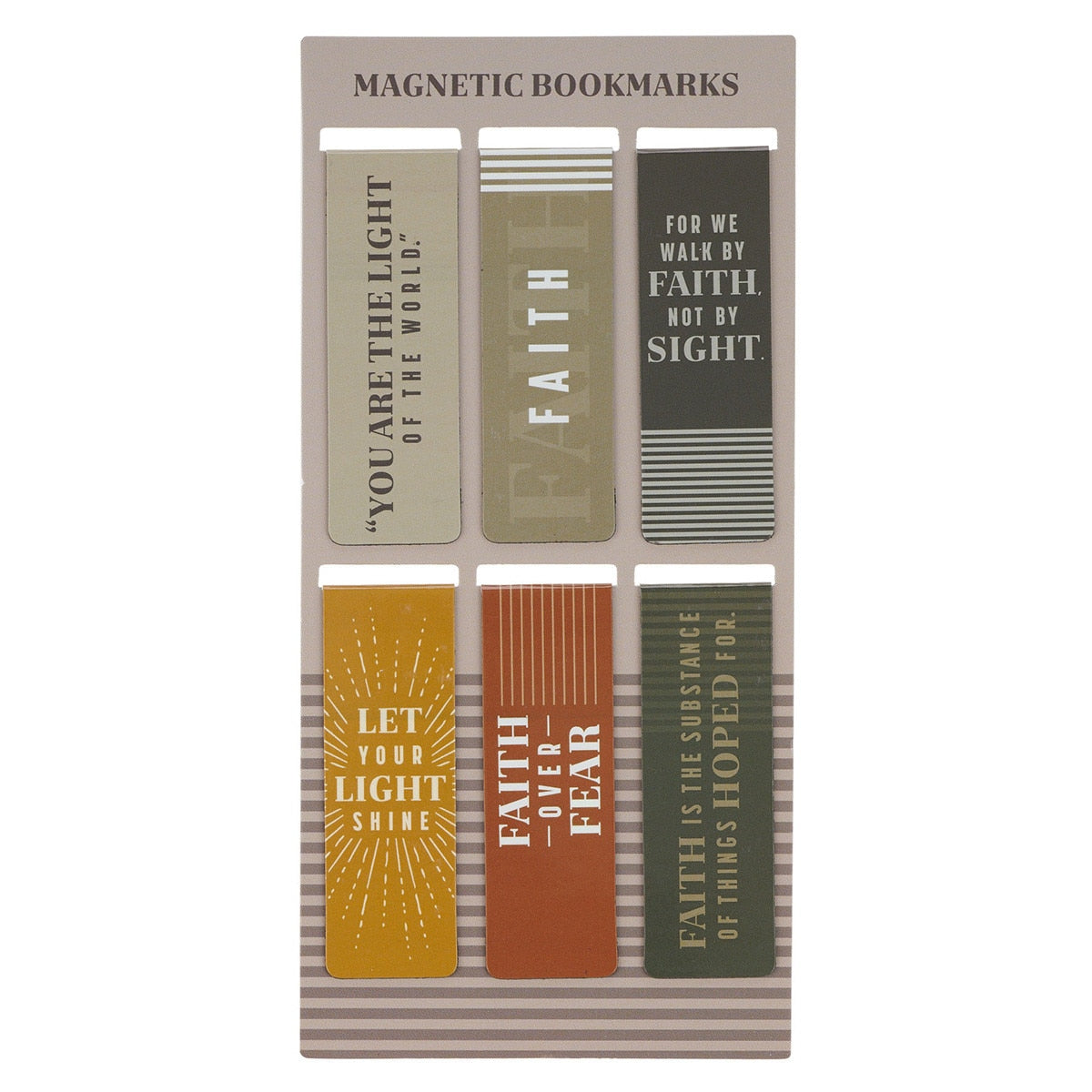 Faith and Light Magnetic Bookmark Set - Faith Over Fear