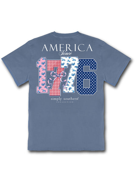 Simply Southern Mineral Wash Short Sleeve Tee - America 1776