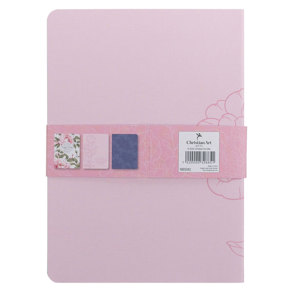 Noble Things Pink Floral Notebook Set - Proverbs 31:29