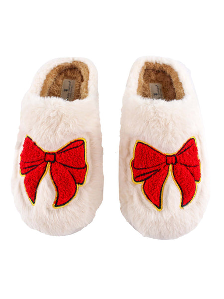 Simply Southern Slippers - Christmas Bow