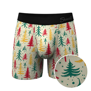 The Pine Tree Playboy | Retro Christmas Trees Ball Hammock® Pouch Underwear
