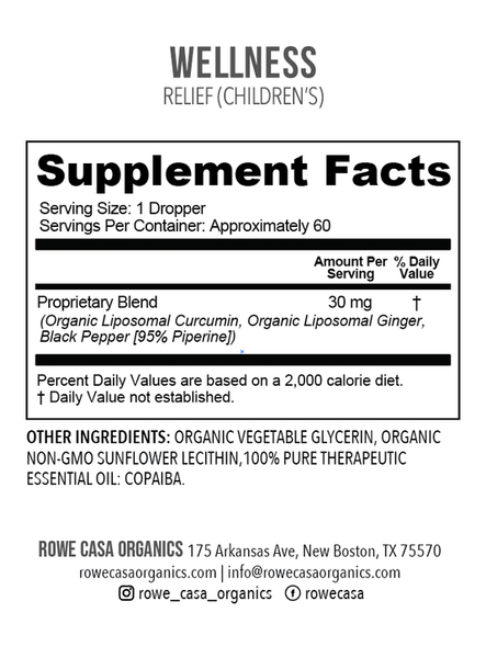 Rowe Casa Organics - Children's Relief (No Willow Bark)