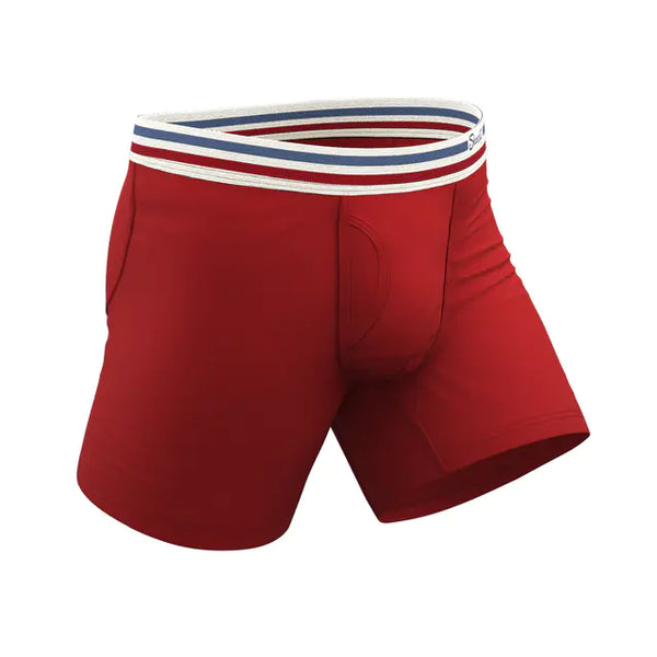 The Ready or Not | Bright Red Retro Ball Hammock® Pouch Underwear With Fly