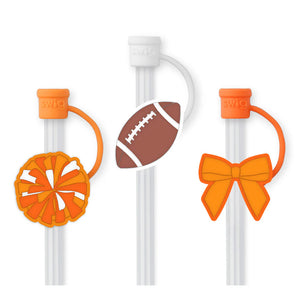 Swig Straw Topper Set - We've Got Spirit • Orange