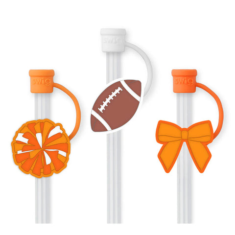Swig Straw Topper Set - We've Got Spirit • Orange