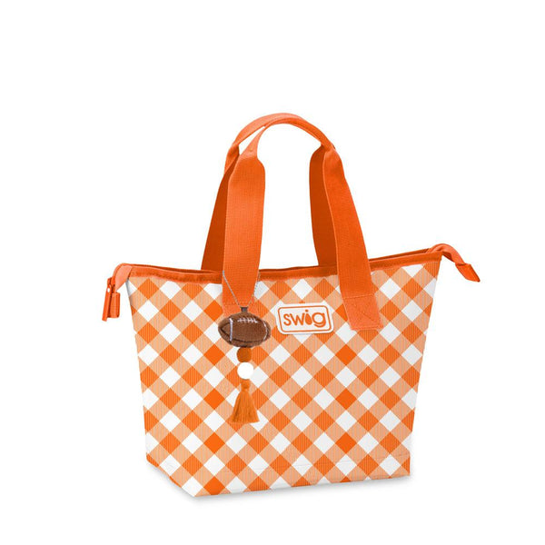 Swig Gameday Gingham Orange Lunchi Lunch Bag