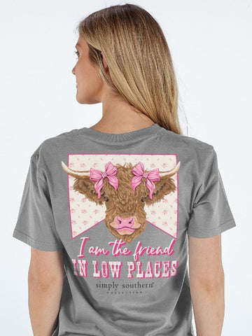 Simply Southern Short Sleeve Tee - Cow • I am the Friend in Low Places