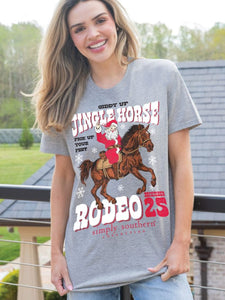 Simply Southern Short Sleeve Tee - Giddy Up Jingle Horse