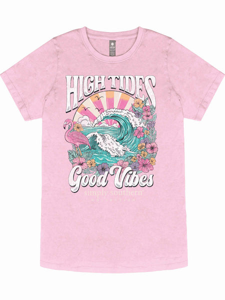 Simply Southern Short Sleeve Tee - High Tides & Good Vibes