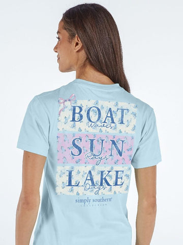 Simply Southern Short Sleeve Tee - Boat Waves, Lake Days