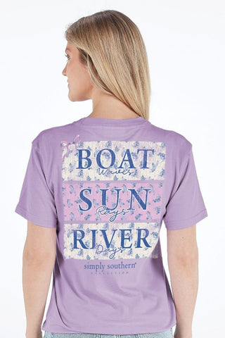 Simply Southern Short Sleeve Tee - Boat Waves, River Days