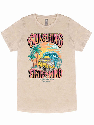 Simply Southern Acid Wash Short Sleeve Tee - Sunshine State of Mind