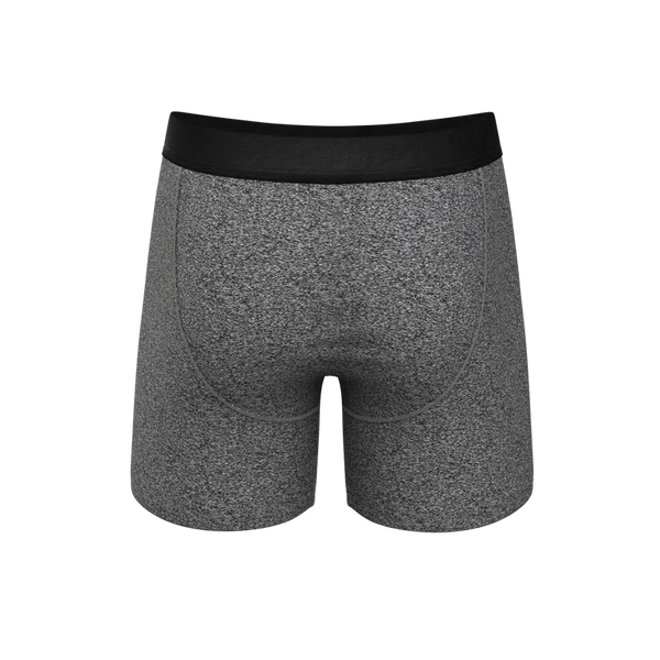 The Seattle Skyline | Black Marble Heather Ball Hammock® Pouch Underwear With Fly