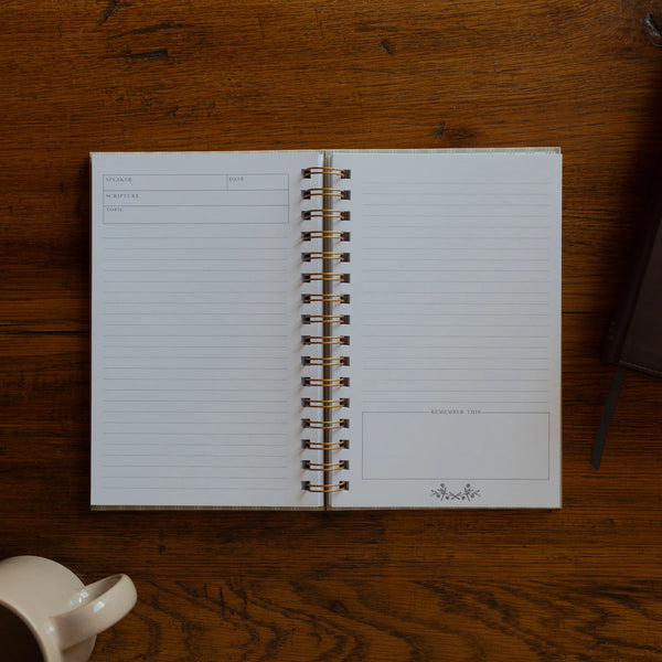 Sermon Notes Journal - Pale Stripes