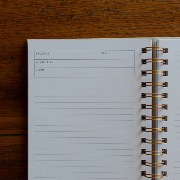Sermon Notes Journal - Pale Stripes