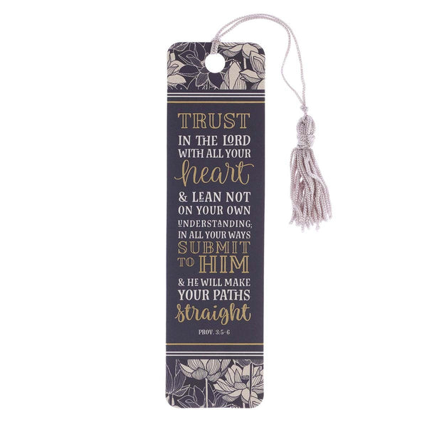 Trust in the Lord Bookmark with Tassel - Proverbs 3:5-6
