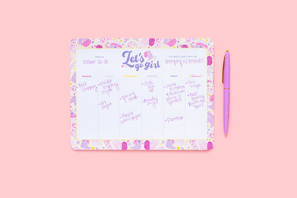 Let's Go Girl Weekly Planner