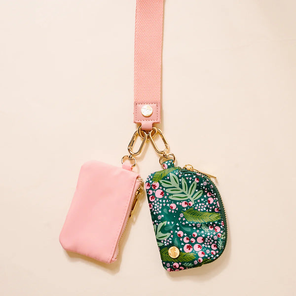 Dynamic Duo Pouch Wristlet - Jolly Sprig